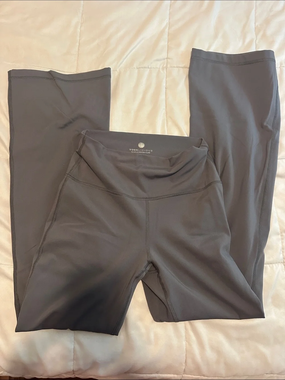Yogalicious Wide Leg Pants in Charcoal Gray